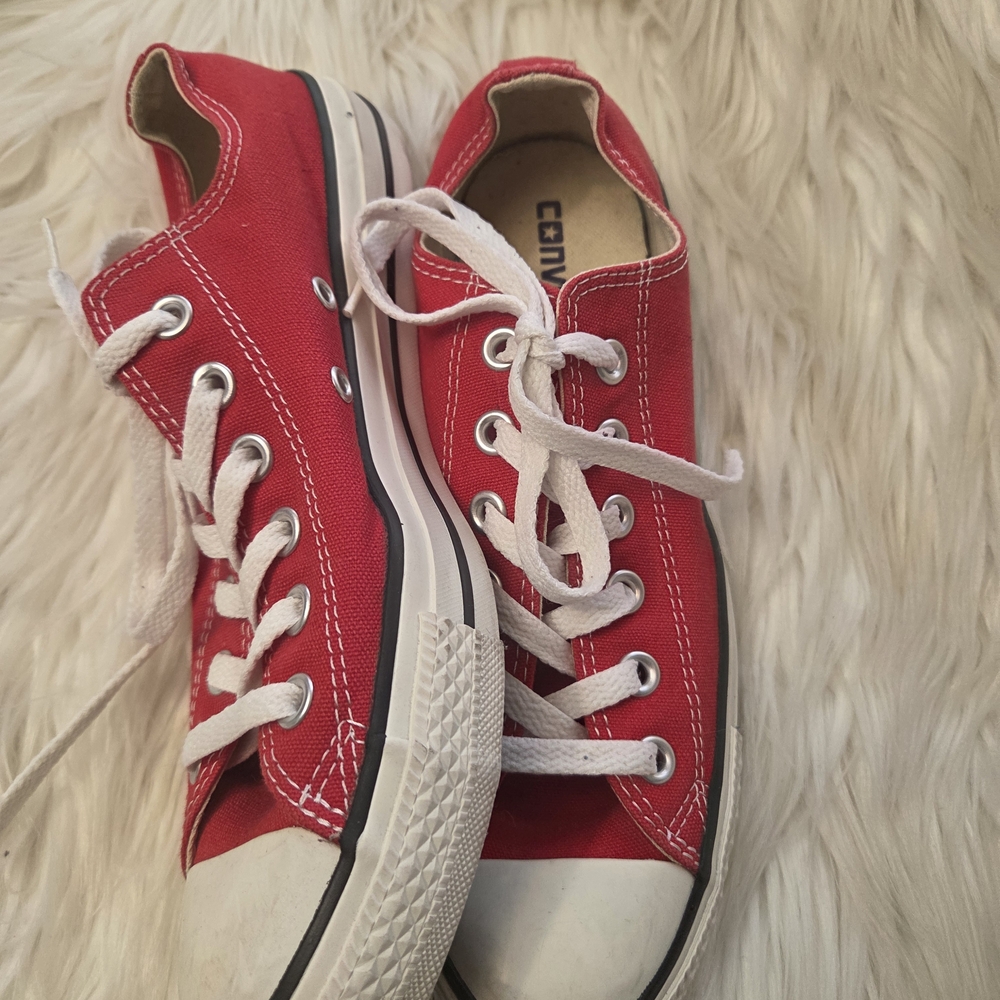 Converse All Star Red Canvas Shoes - Picture 5 of 5